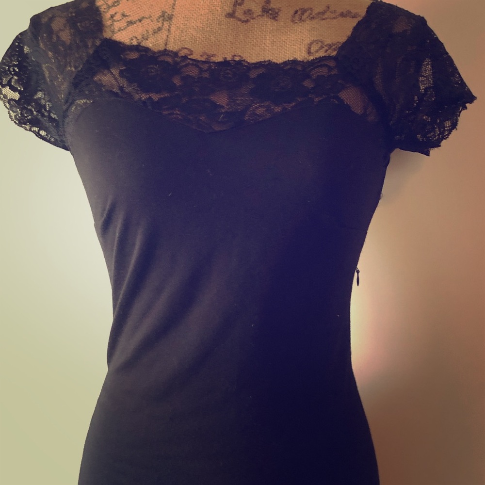 Black lace top